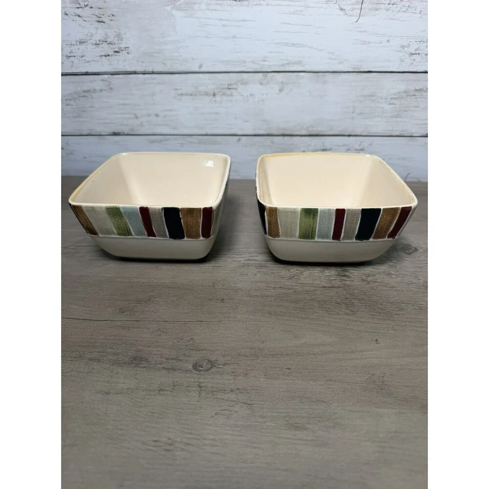 Set Of 2 Table Tops Lifestyles Jentry Hand Painted And Hand Carved Bowls